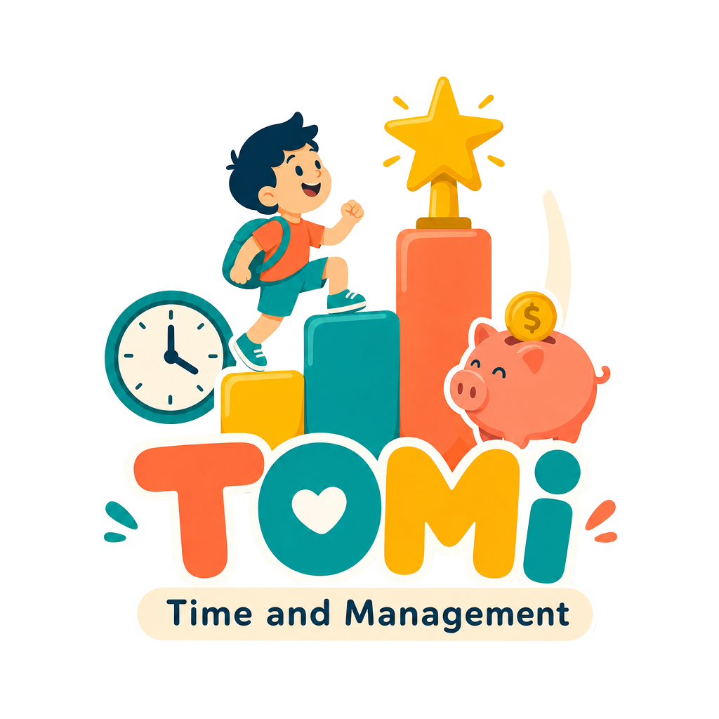 לוגו TOMI - Time and Management, שיטה חכמה שמחברת בין עשייה, מוטיבציה וניהול עצמי